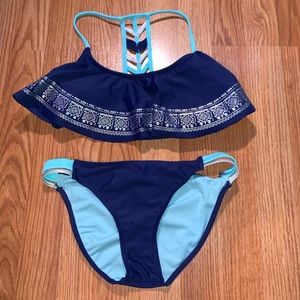 Juniors blue bikini